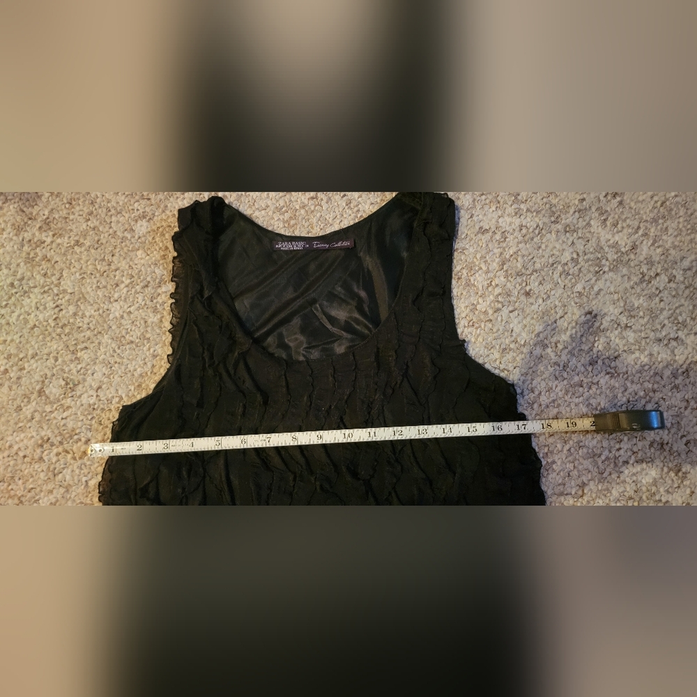 Zara Black Ruffled Mini Dress - Picture 5 of 14